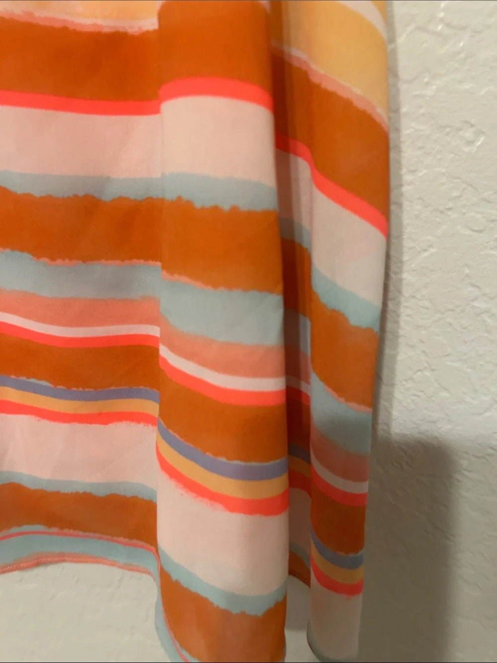 🧩Meadow Rue Anthropologie Orange Striped sleeveless Tank Top size M GUC
